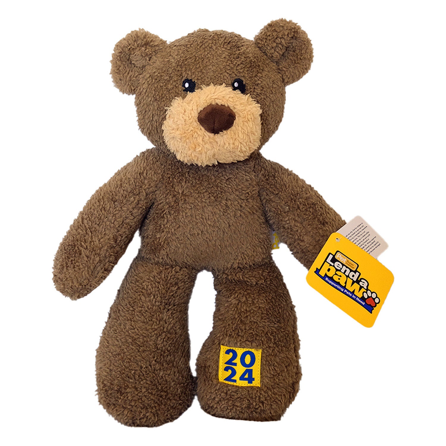 Pet Supermarket 2024 Year Bear Squeaky Dog Toy, 14" 1ea Pet Supermarket