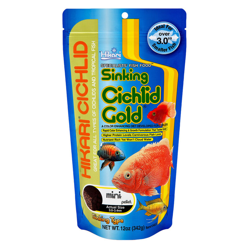 Sinking Cichlid Gold Mini Fish Food image number 2