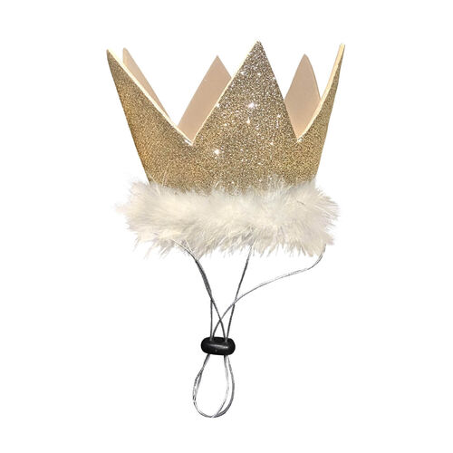 Huxley & Kent Gold Party Crown For Cats & Dogs