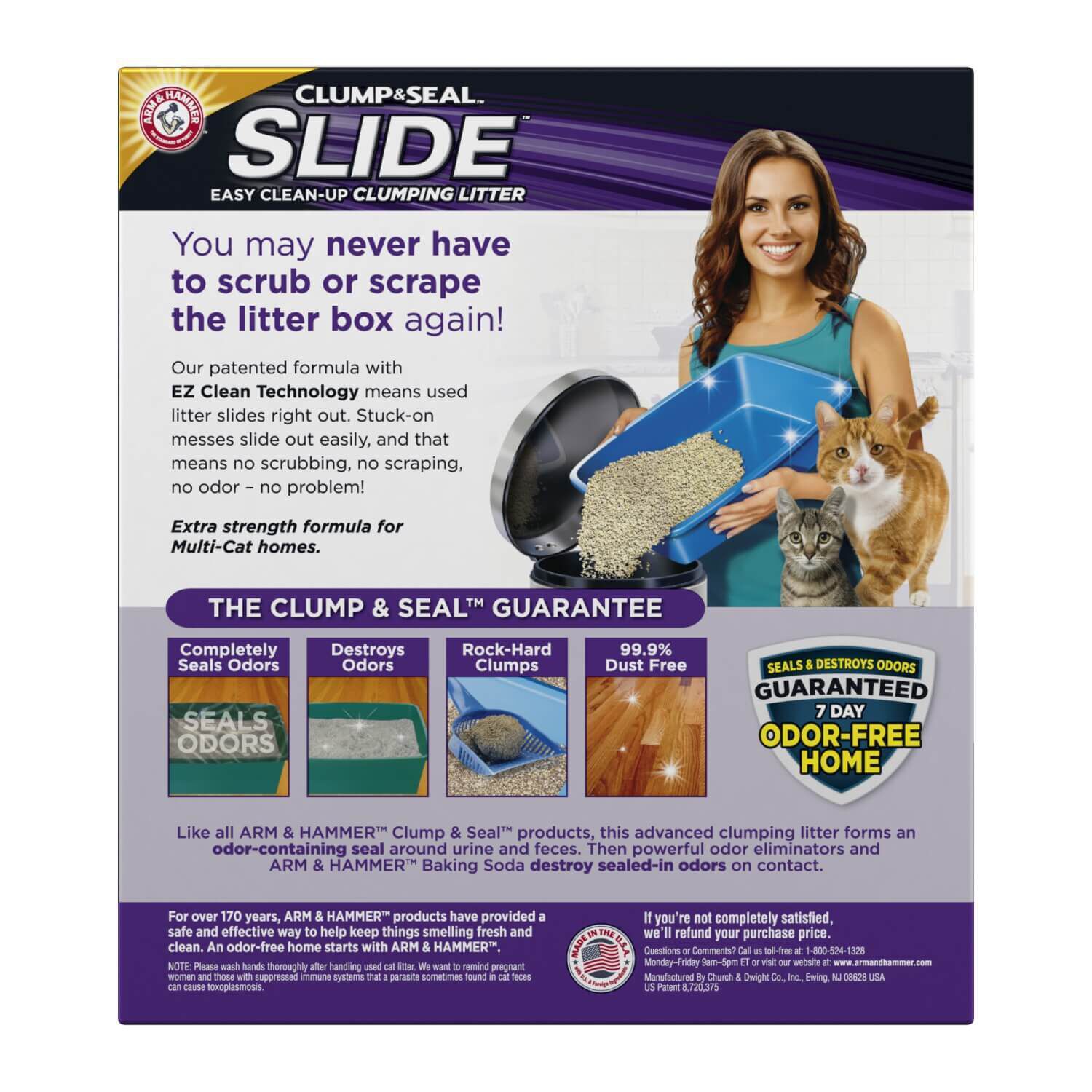 Clump Seal Slide Multi Cat Easy Clean Up Clumping Cat Litter