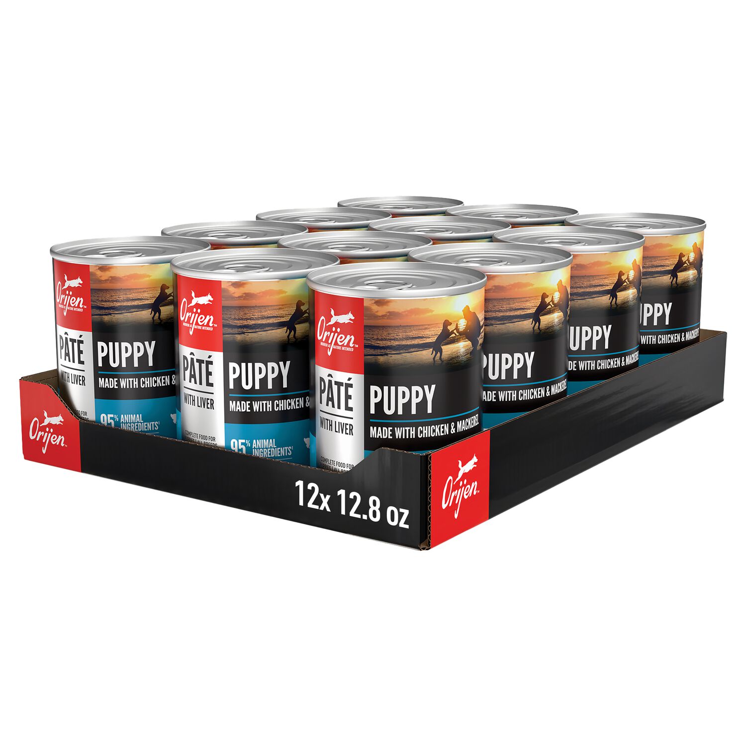 Orijen Pate With Liver Puppy Chicken & Mackerel Wet Dog Food, 12.8-Oz