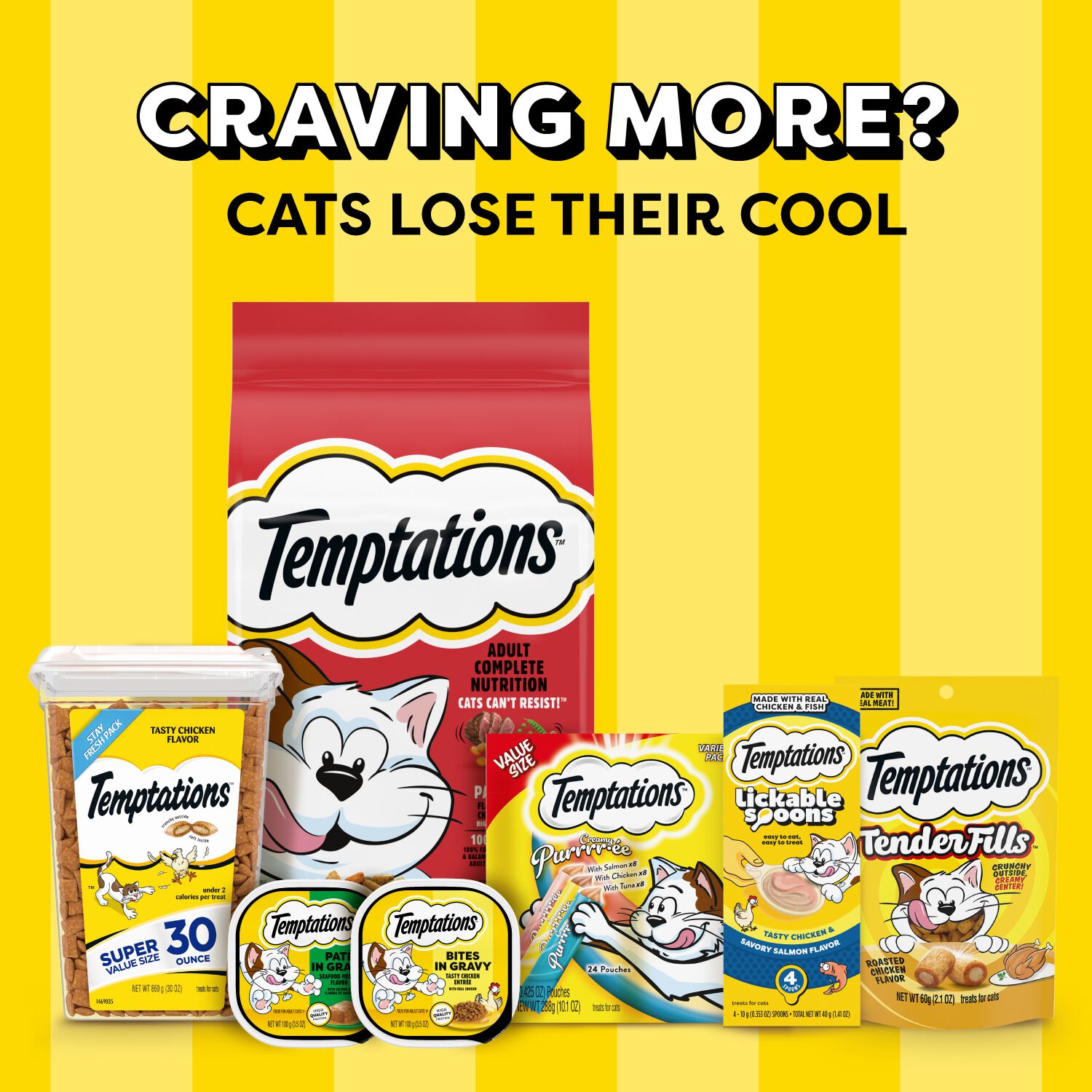 Temptations Mixups Crunchy & Soft Backyard Cookout Flavor Cat Treats, 30-Oz