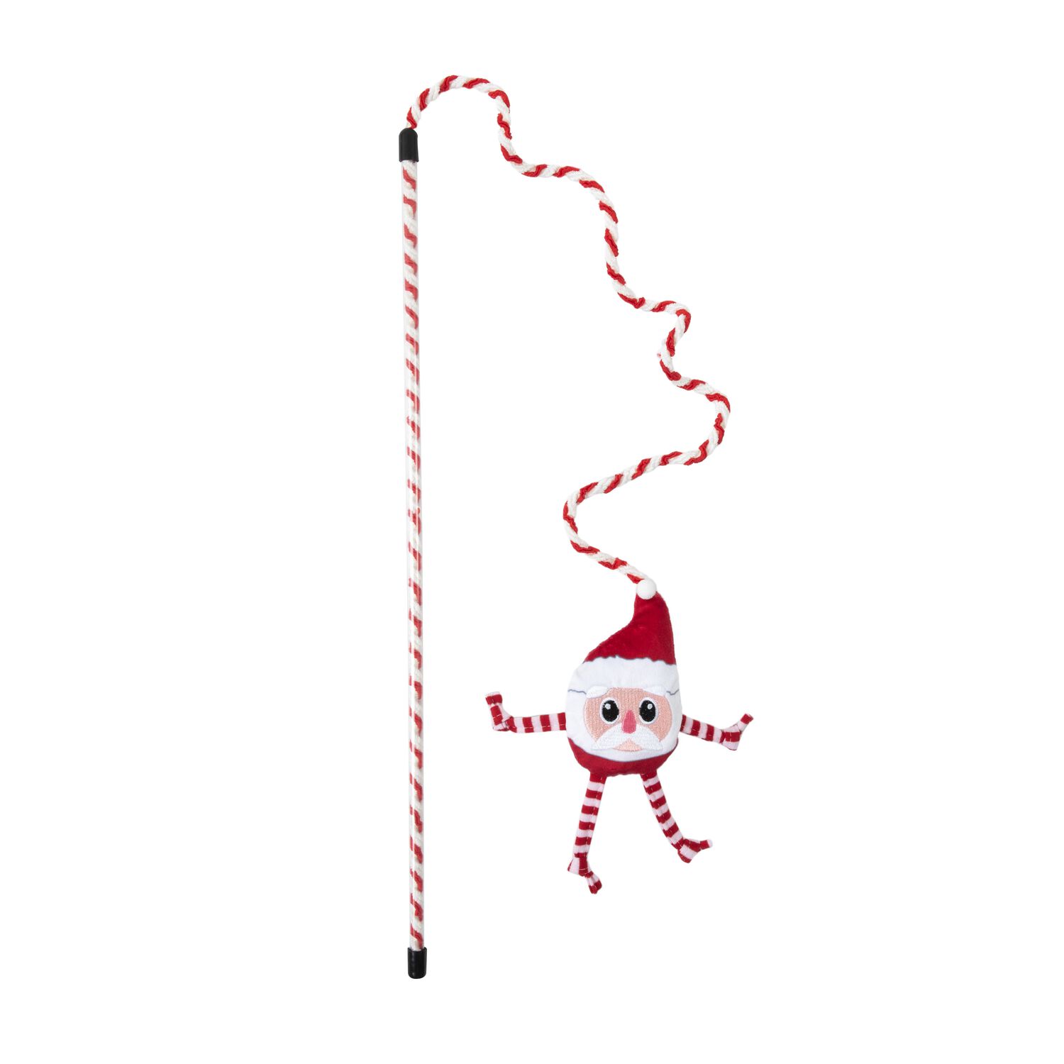 Quirky Kitty Holiday Santa Catnip Filled Teaser & Wand Cat Toy, 1-Each