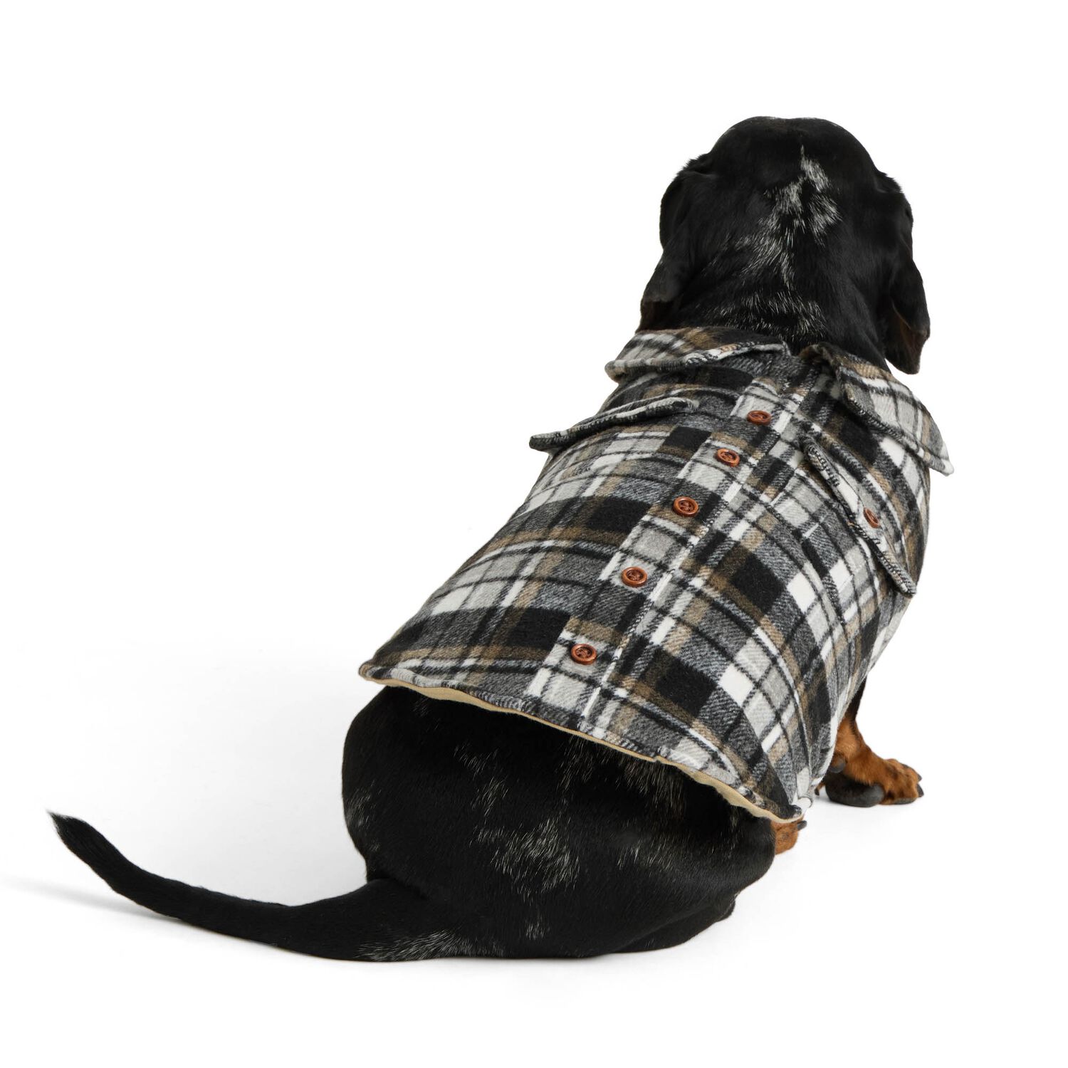 Aristopet Check Melton Plaid "Shacket" Dog Shirt-Jacket, Large