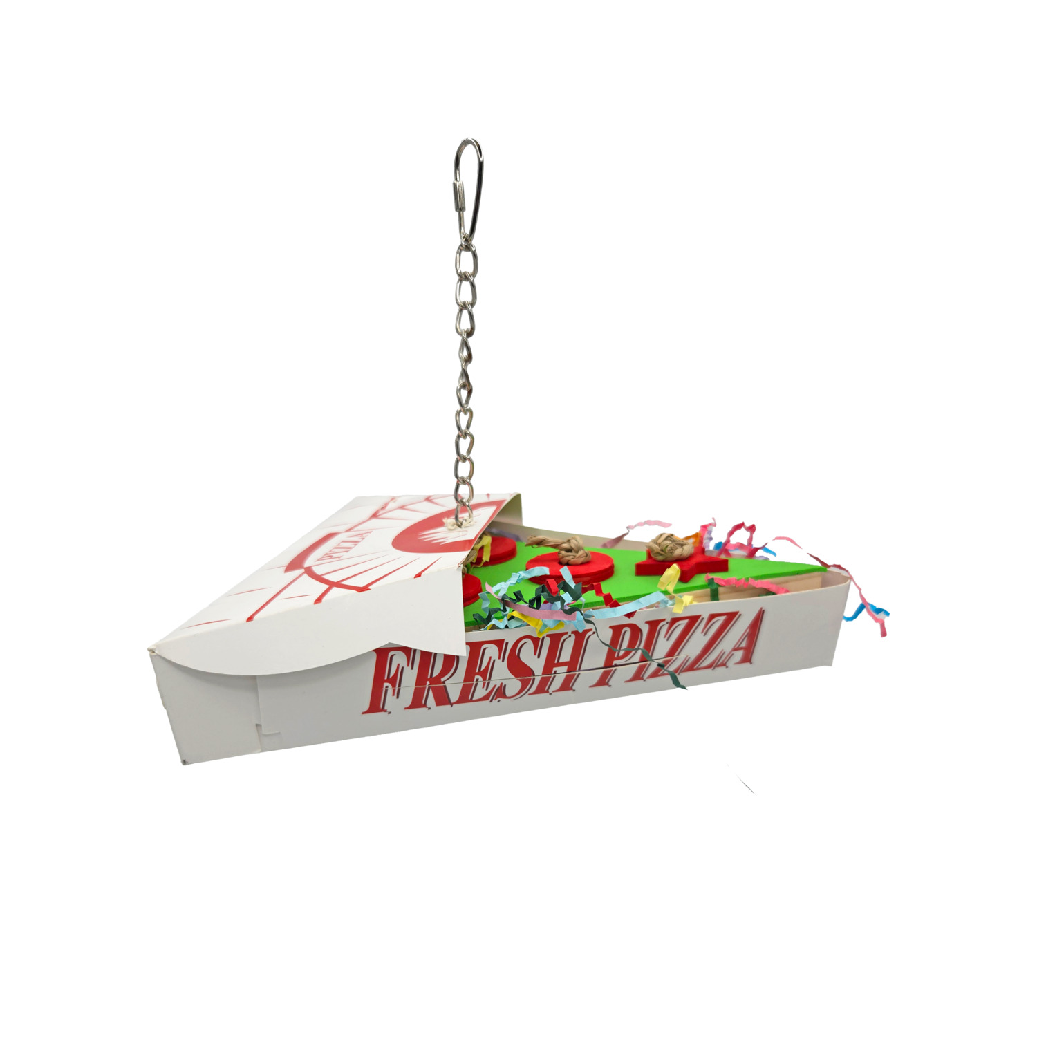 Happy Beaks Pizza Takeout Bird Toy