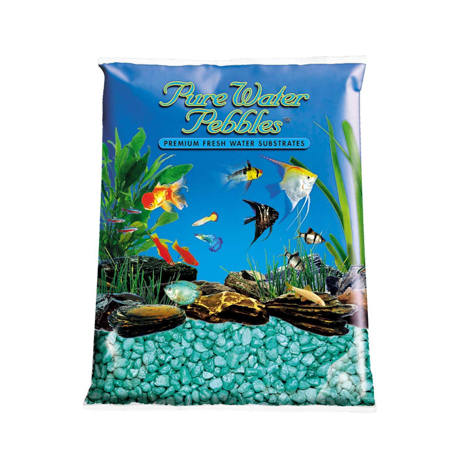 Pure Water Pebbles Aquarium Gravel, Emerald Green Frost, 5-Lb Bag