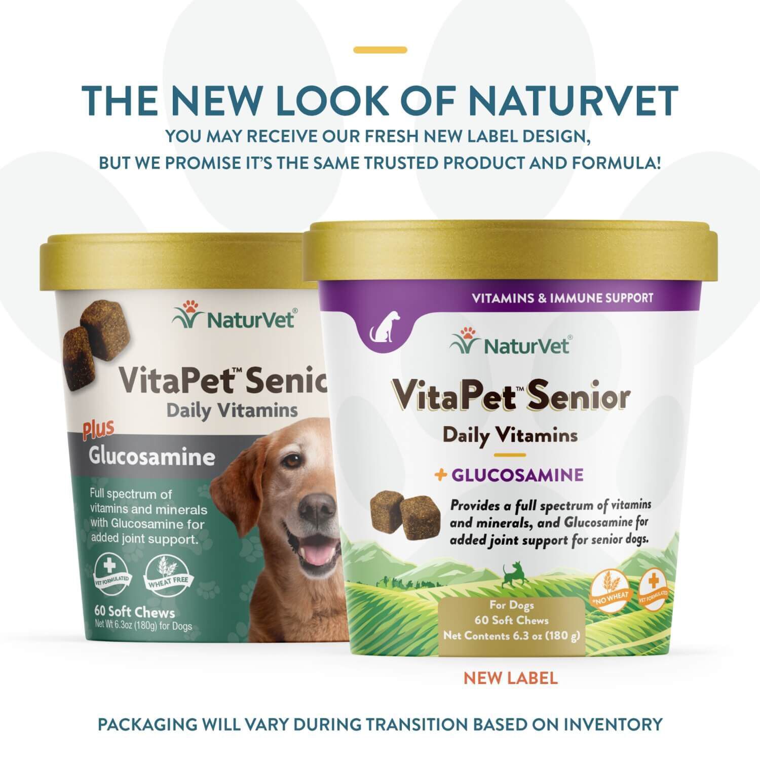 Naturvet Vitapet Senior Daily Vitamins Plus Glucosamine Soft Chews For Dogs