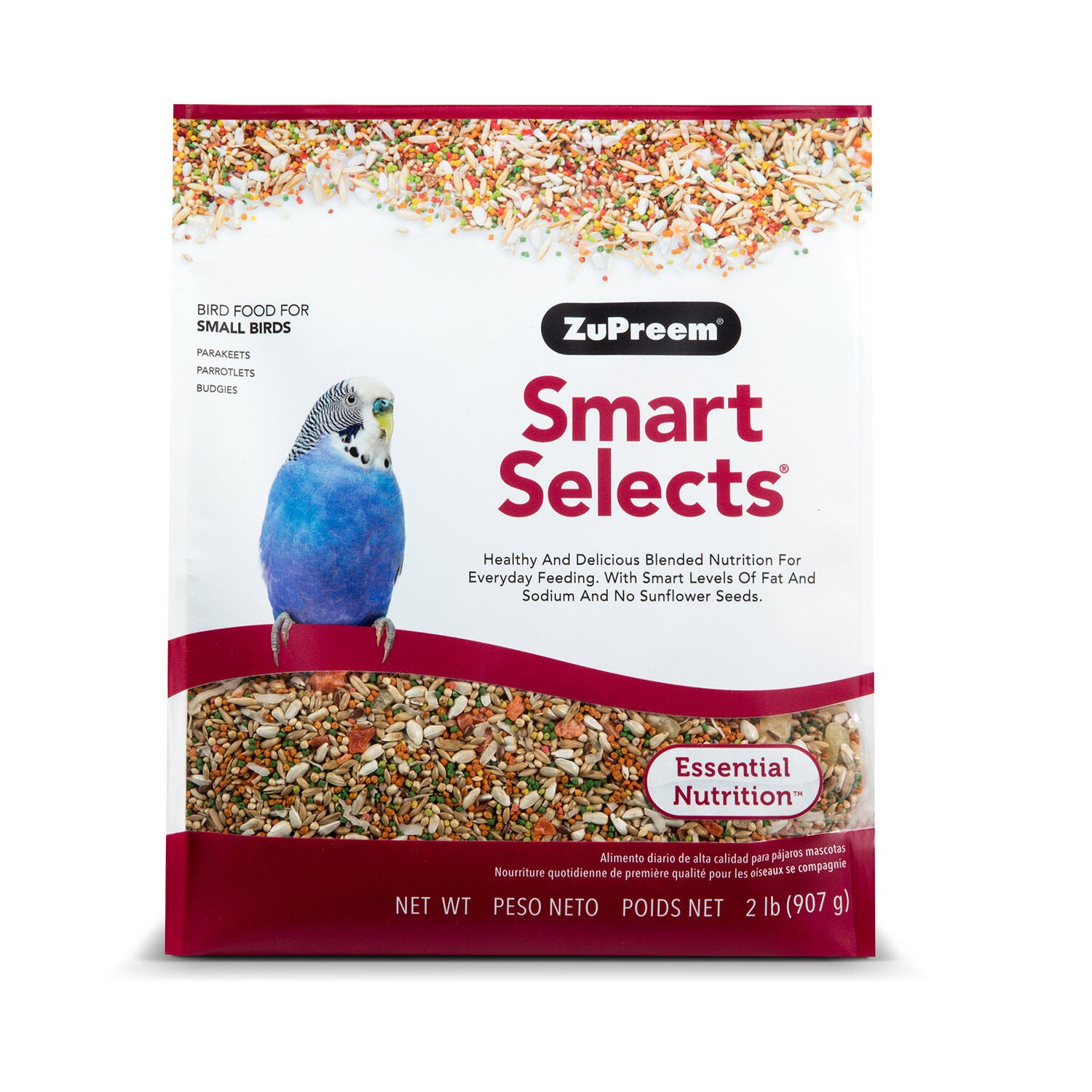 Zupreem Smart Selects Parakeets Bird Food