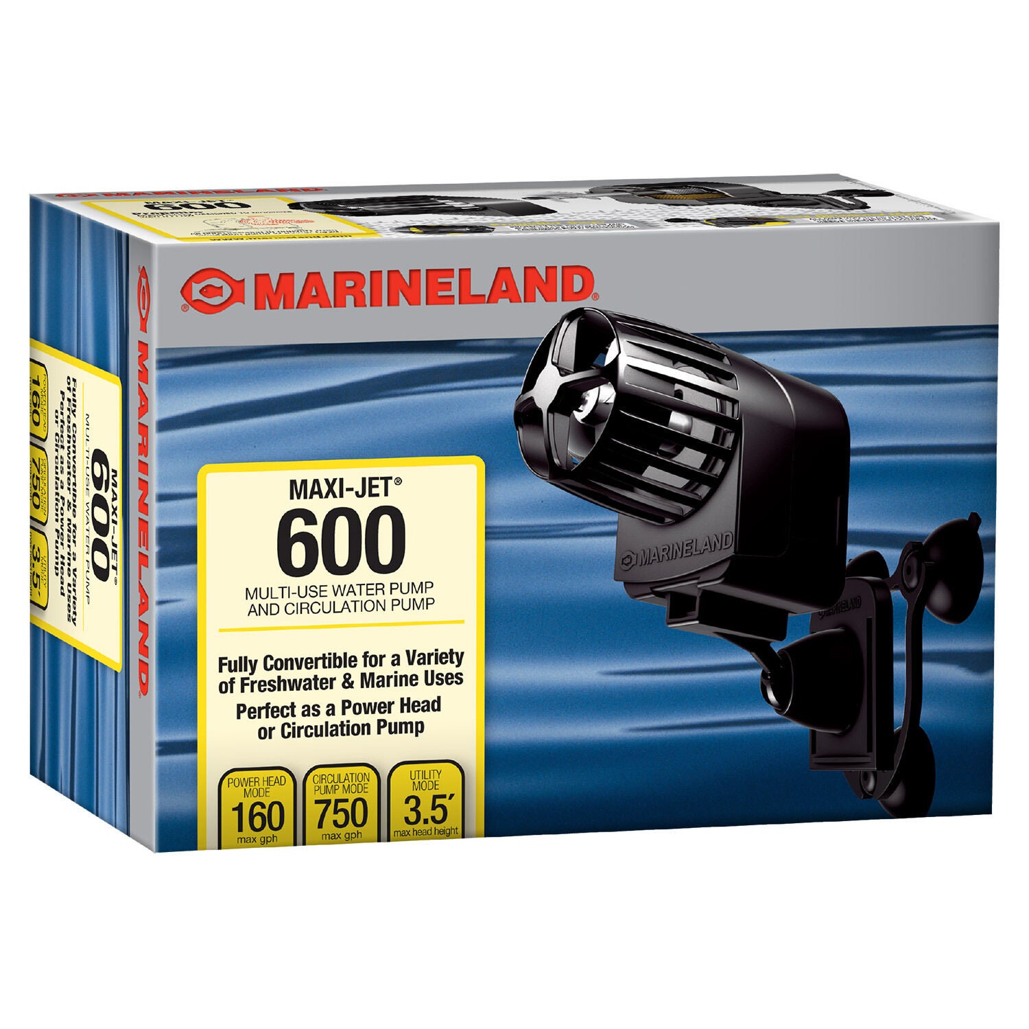 Marineland Maxi-Jet 600 Pro Water And Circulation Pump 160 - 750 Gph
