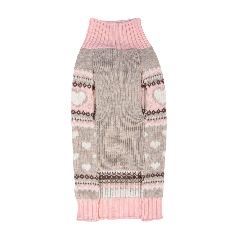 Pink Fair Isle Hearts Sweater image number 3