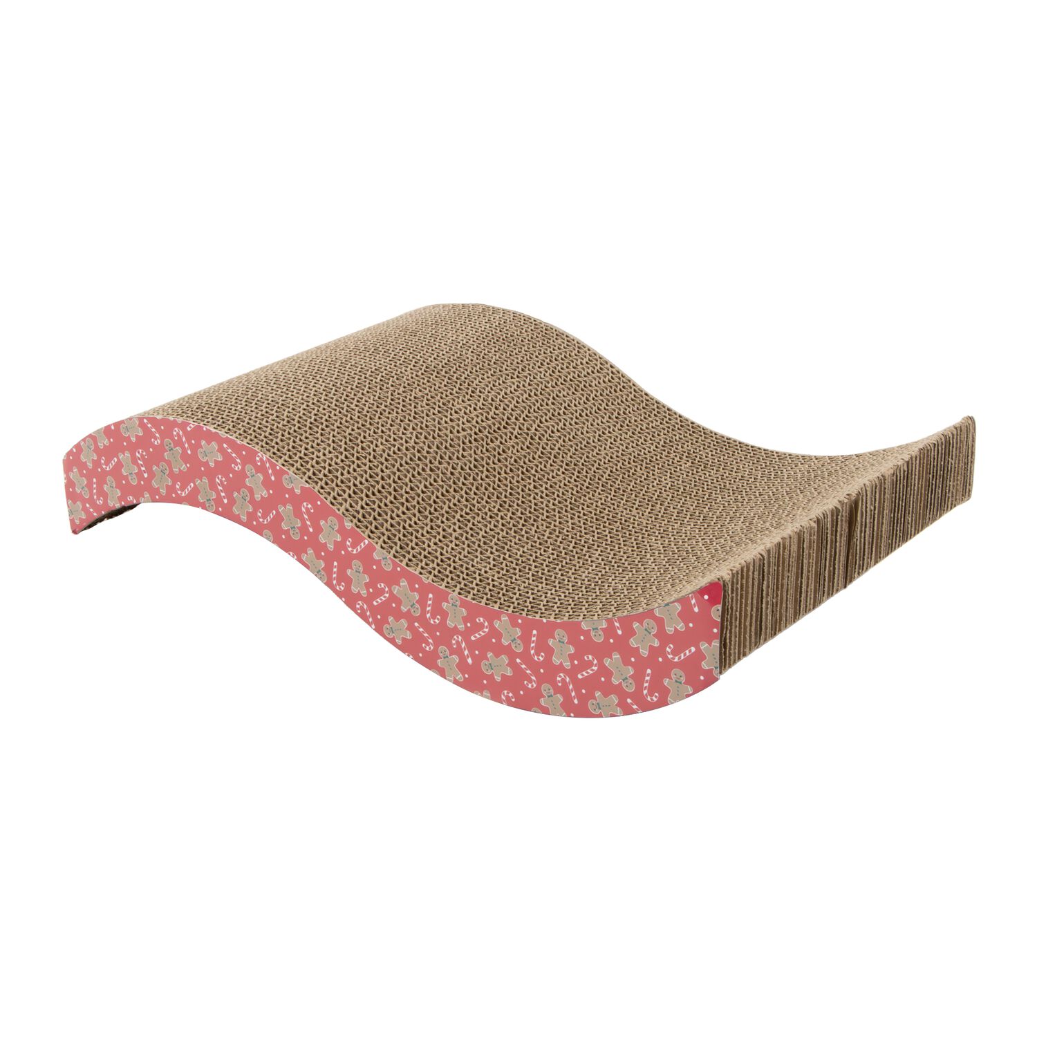 Aristopet Holiday Red Gingerbread Wave Cat Scratcher, 18"