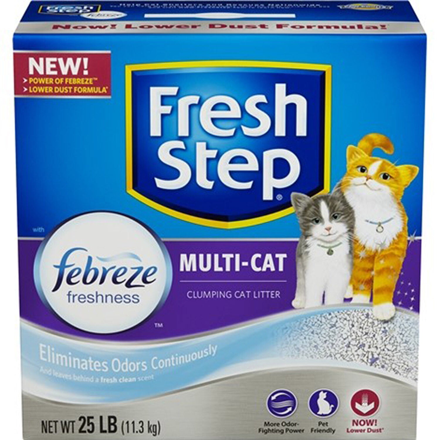 Fresh Step Multi Cat Low Dusted Extra Strength Scented Cat Litter, 25-Lb