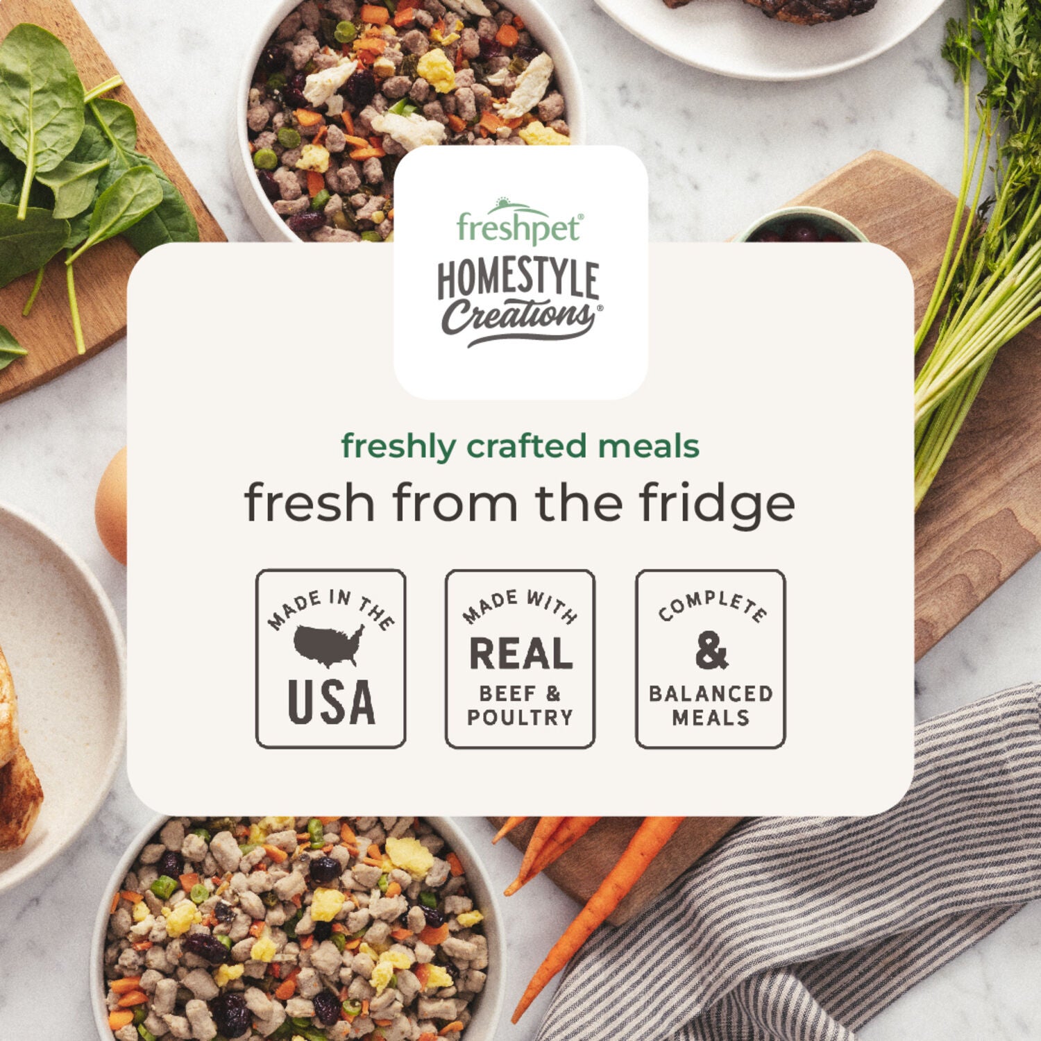 Freshpet Homestyle Creations Fresh Dog Food - Beef, Chicken & Turkey Recipe, 1-Lb Bag