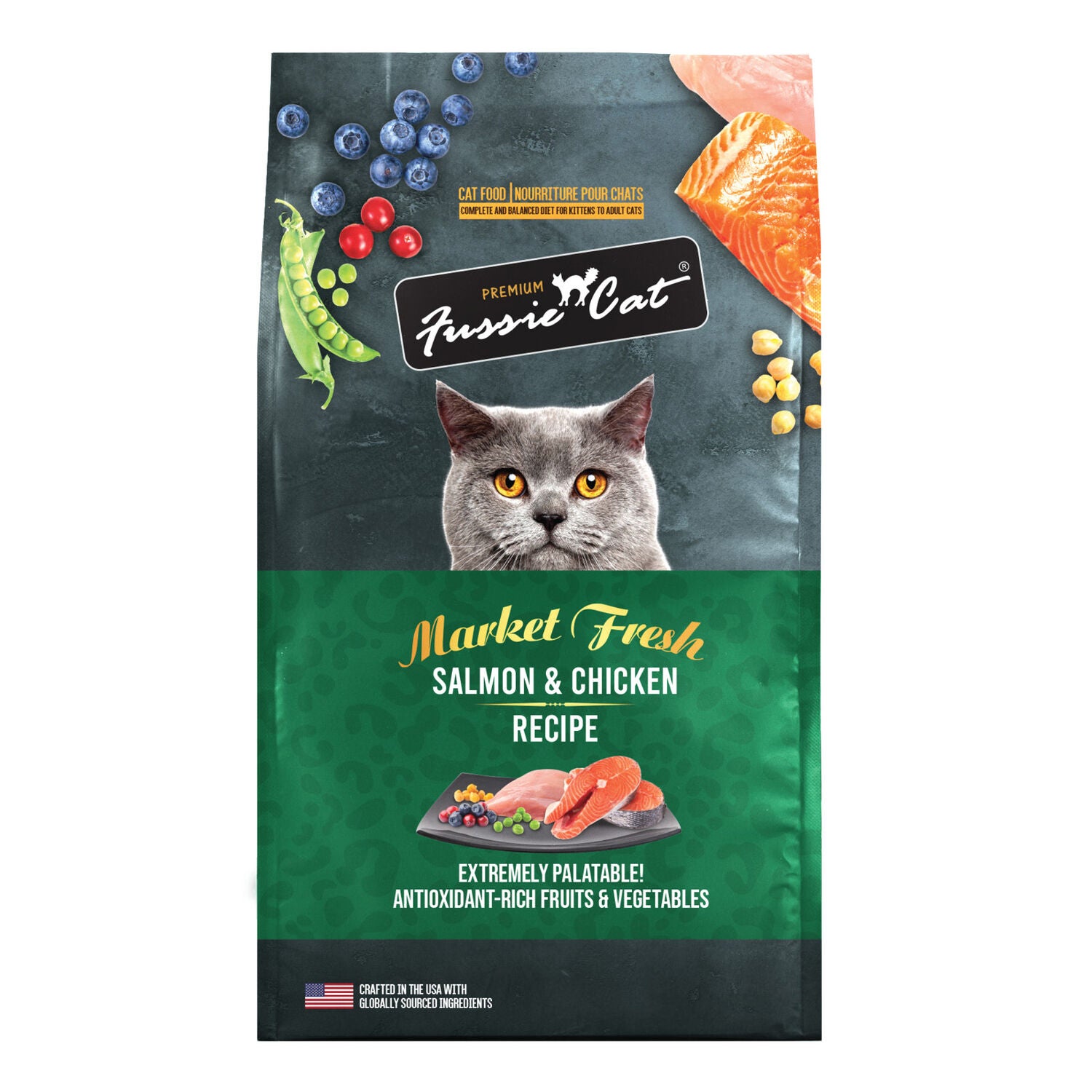 Fussie Cat Market Fresh Salmon & Chicken Recipe Grain-Free Dry Cat Food
