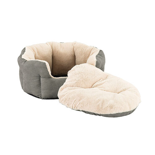 Reversible Cushion Faux Suede Cat Cuddler - Grey