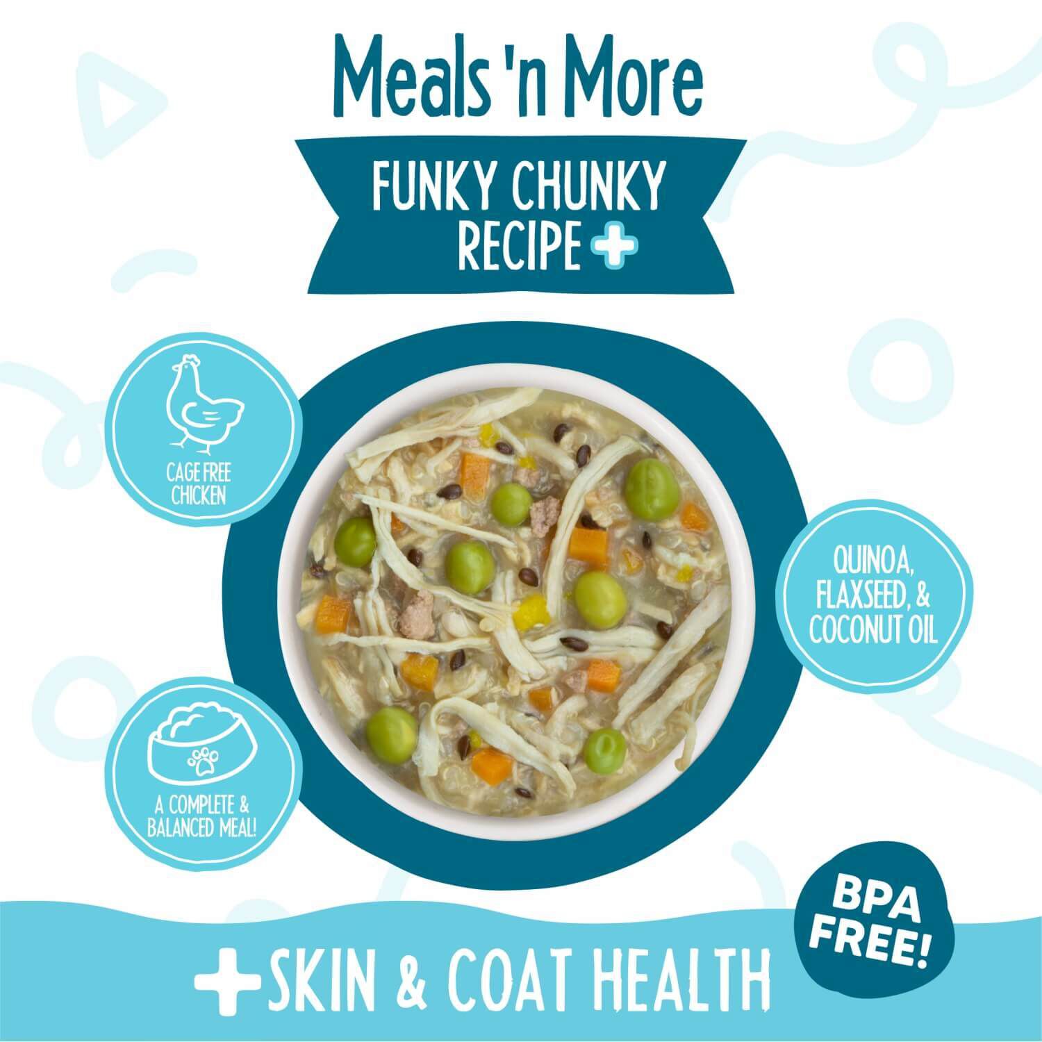 Weruva Dog Meals 'N More Natural Funky Chunky Recipe Plus Skin & Coat Health Wet Dog Food
