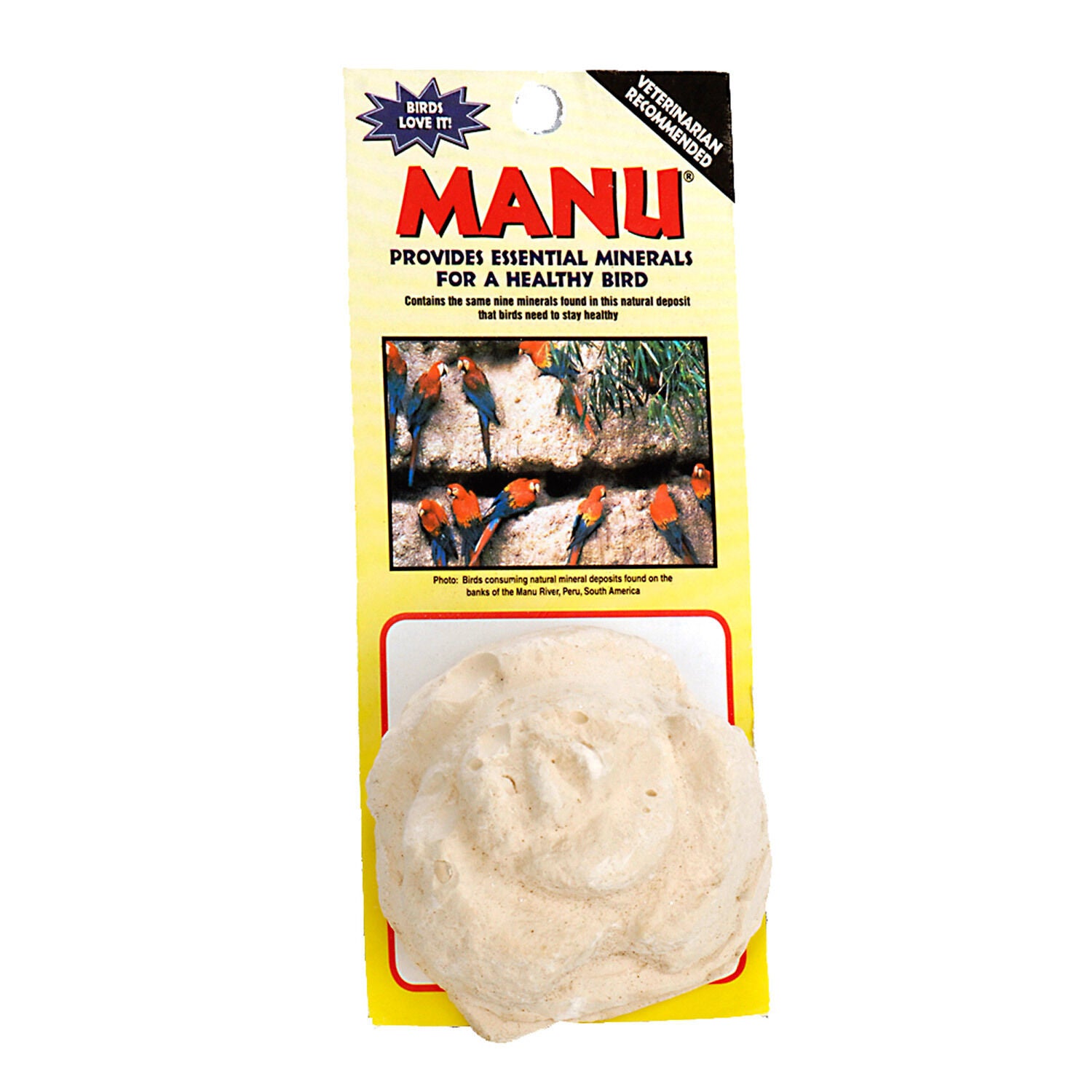 Polly's Pet Manu Mineral Rose Block For Birds