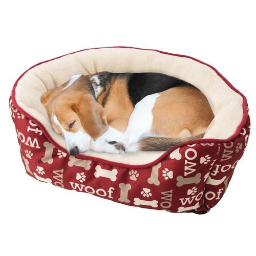 Sleep Zone Scallop Step In Bolster Dog Bed