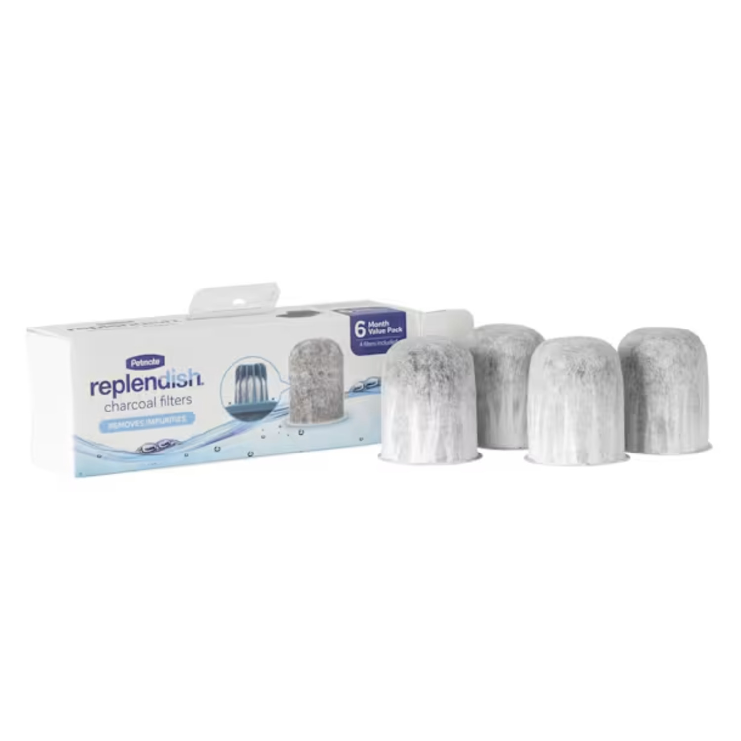 Petmate Replendish Dog & Cat Waterer, Charcoal Replacement Filters