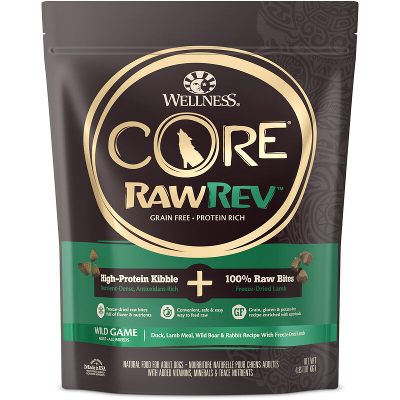 Core Rawrev Wild Game Duck, Lamb, Wild Boar & Rabbit With Freeze Dried Lamb Dog Food image number 1