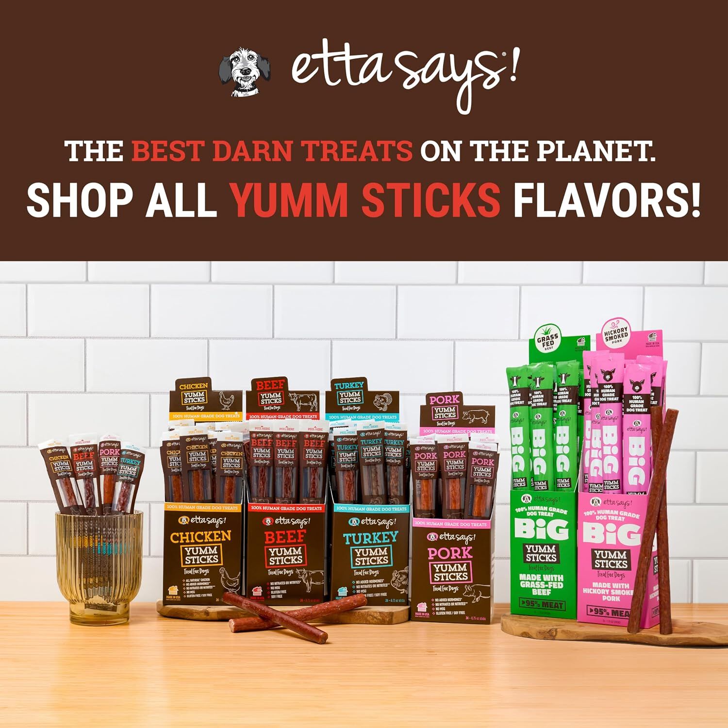 Etta Says! Beef Yumm Stick Dog Treat, 1 Count