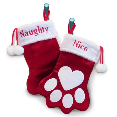 Holiday Plush Dog Stocking