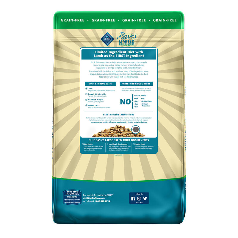Basics Limited Ingredient Large Breed Grain Free Lamb & Potato Recipe Dog Food