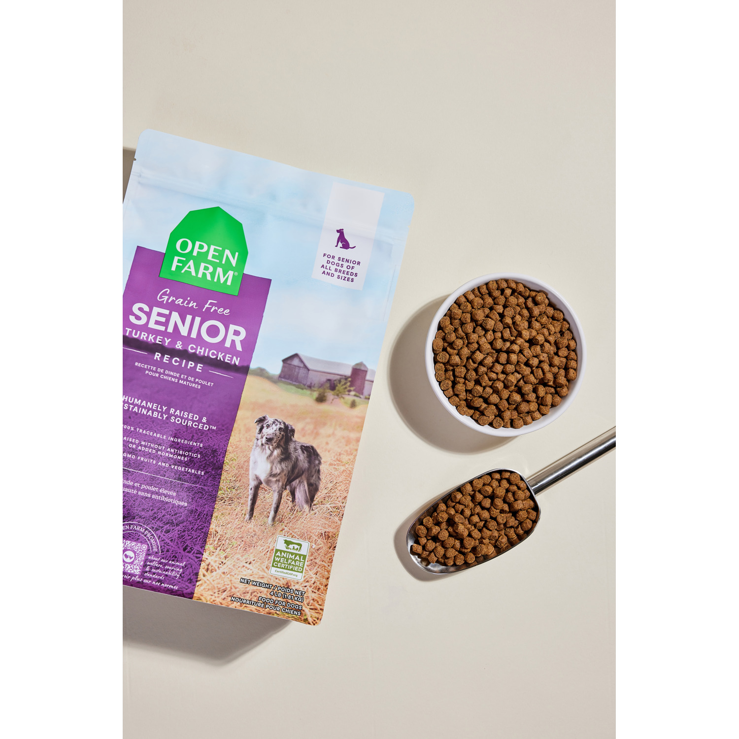 Open Farm Senior Grain Free Dry Dog Food, 22L-Lb Bag
