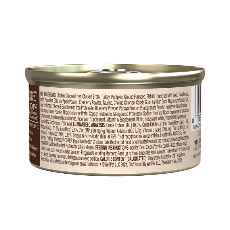Wellness Core Digestive Health Chicken Pate Wet Cat Food image number 2