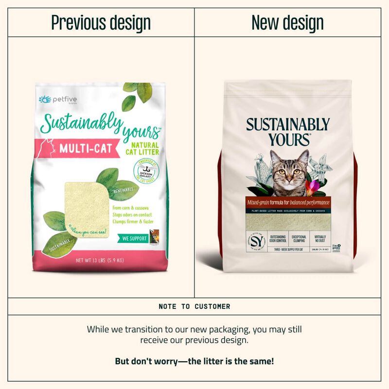 Sustainably Yours Mixed Grain Balanced Performance Plant Based Cat Litter