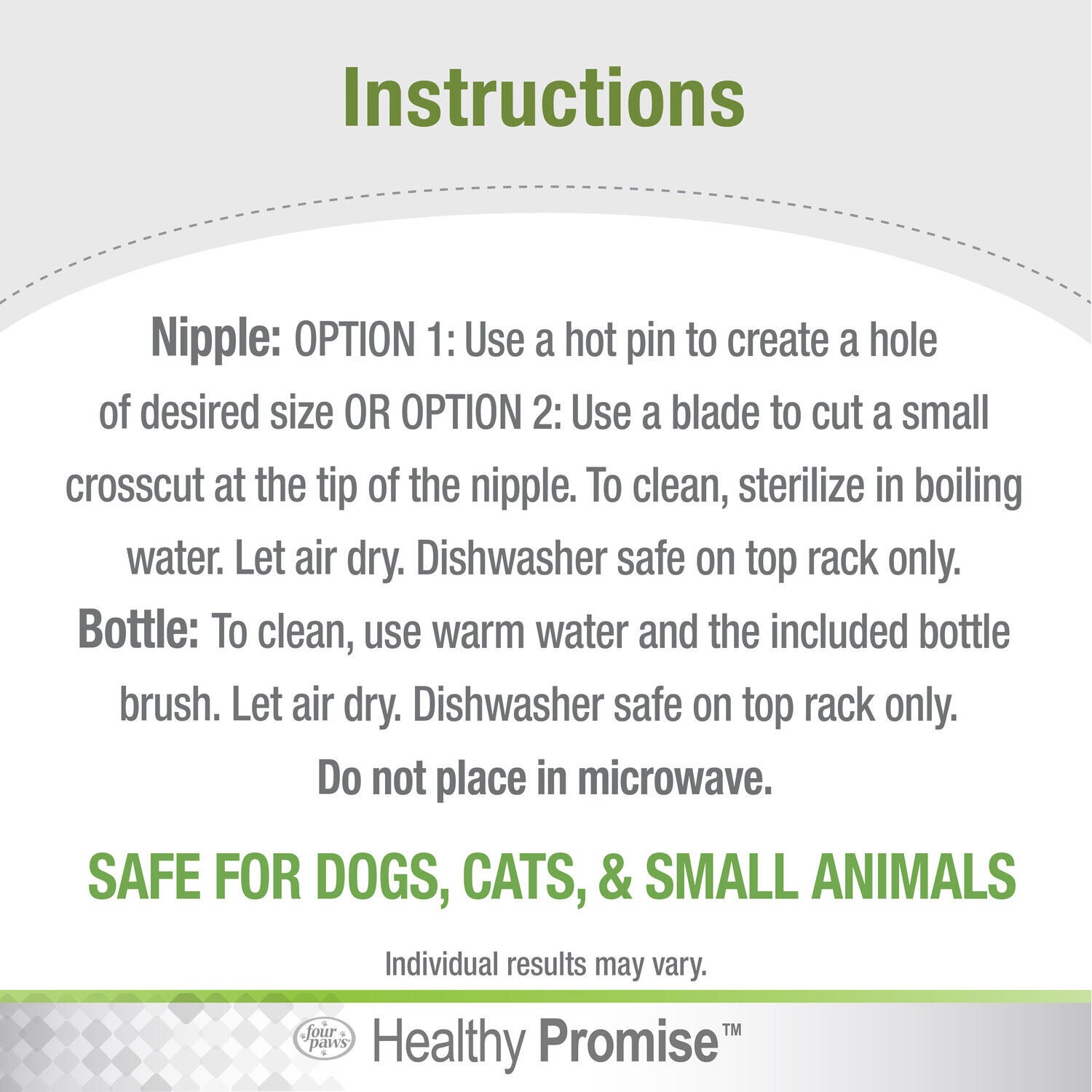 Four Paws Healthy Promise Puppy & Kitten Nursing Bottles For Hand Feeding, 2 Pack