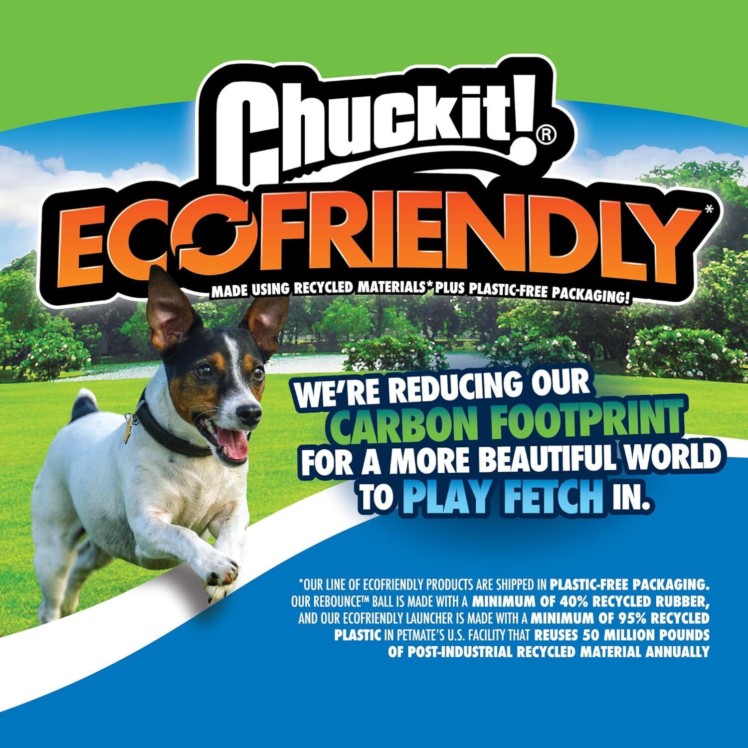 Chuckit! Ecofetch Flyer Fetchable Dog Toy, Medium 8" Diameter