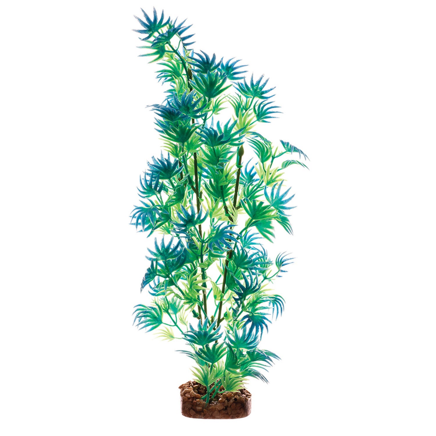 Glofish Artificial Plant For Aquariums, Green & Blue, Large