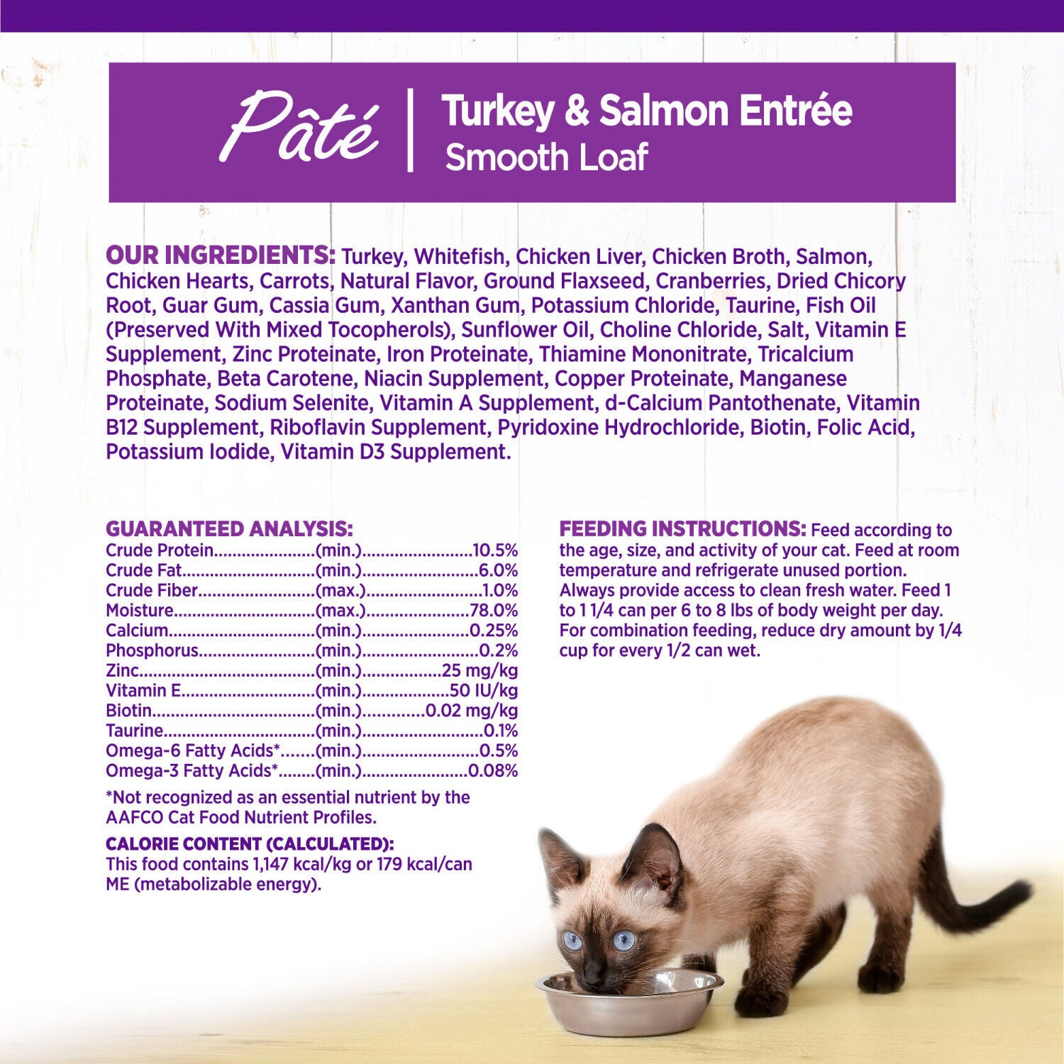 Wellness Complete Health Pate Adult Wet Cat Food, Natural, Protein-Rich, Grain Free, 3 Ounce, 24 Pack, Turkey & Salmon