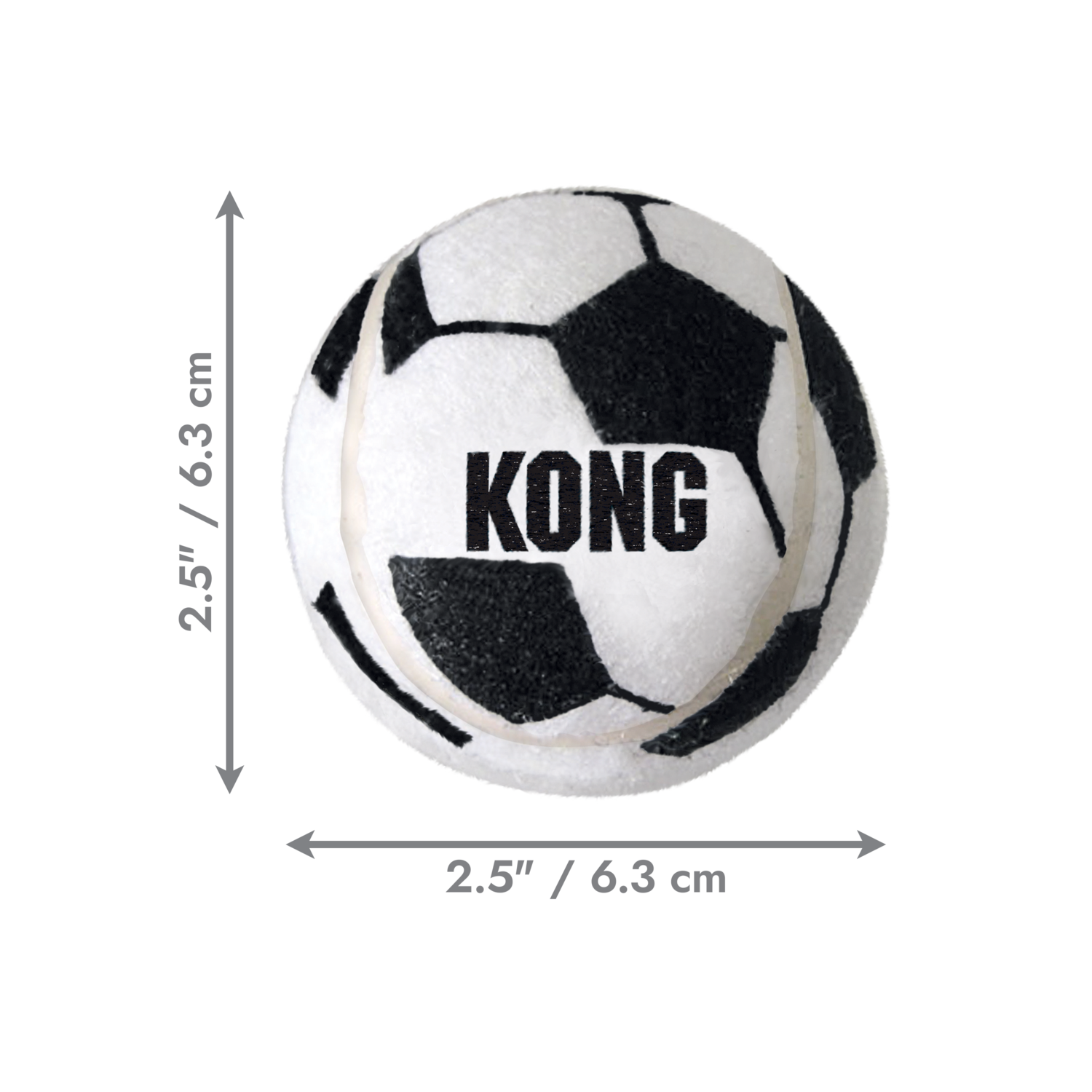 Kong Sport Soccer Balls Dog Toys, Medium, 3-Pack
