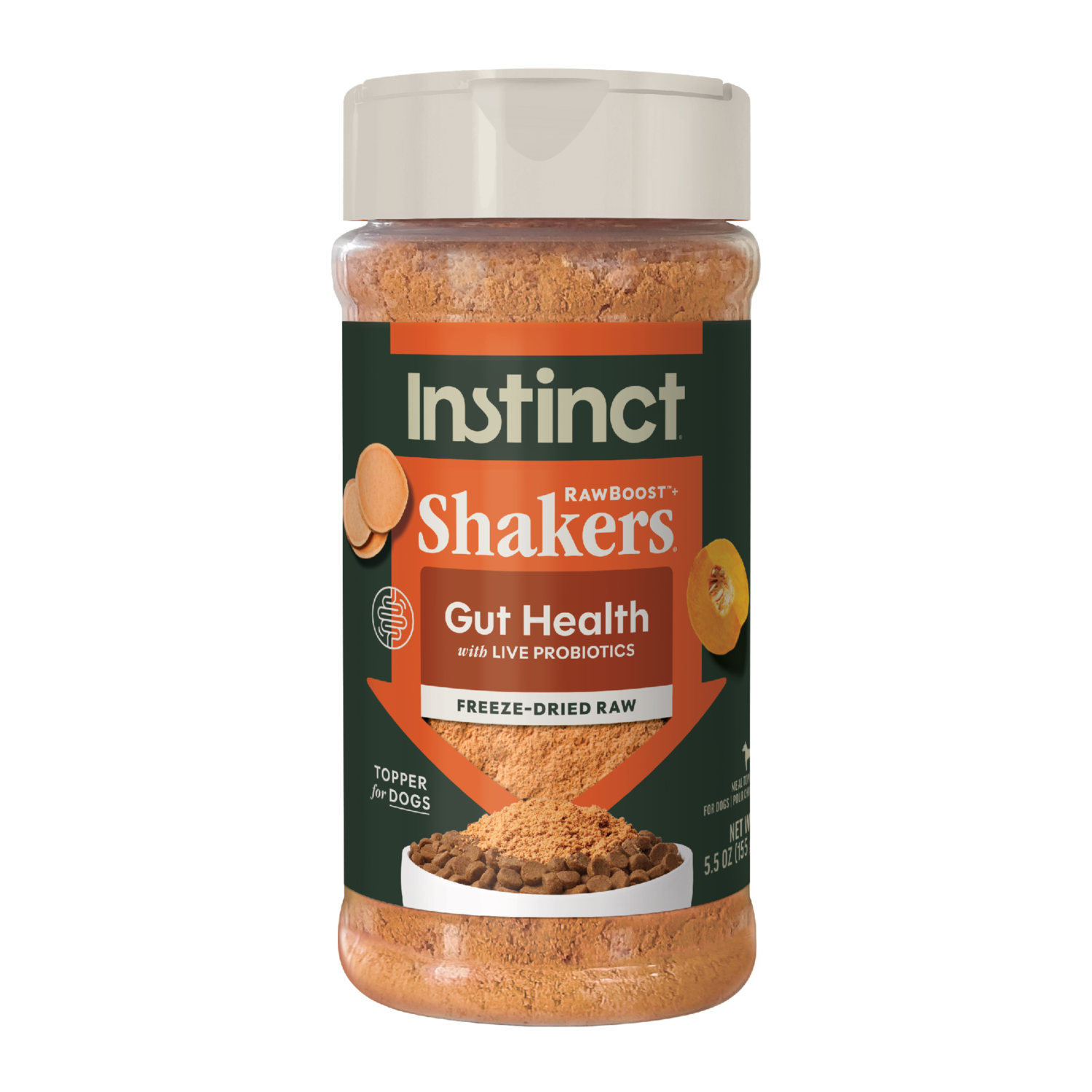 Instinct Raw Boost Shakers Gut Health Freeze-Dried Dog Food Topper, 5.5-Oz