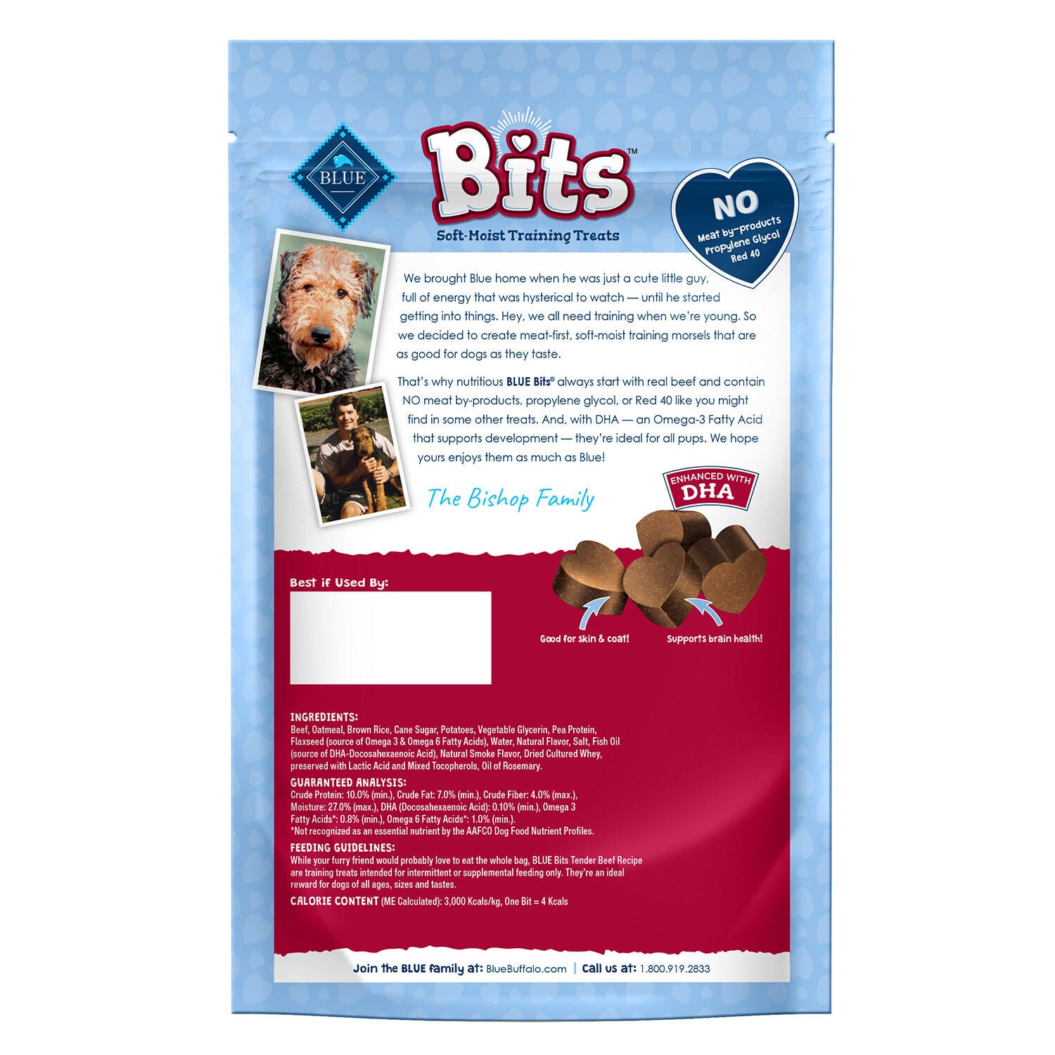 Blue Buffalo Blue Bits Tender Beef Recipe Dog Treat