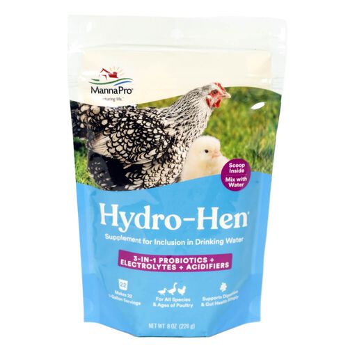 Manna Pro Hydro Hen 3 In 1 Probiotics, Electrolytes And Acidifiers Supplement For Poultry