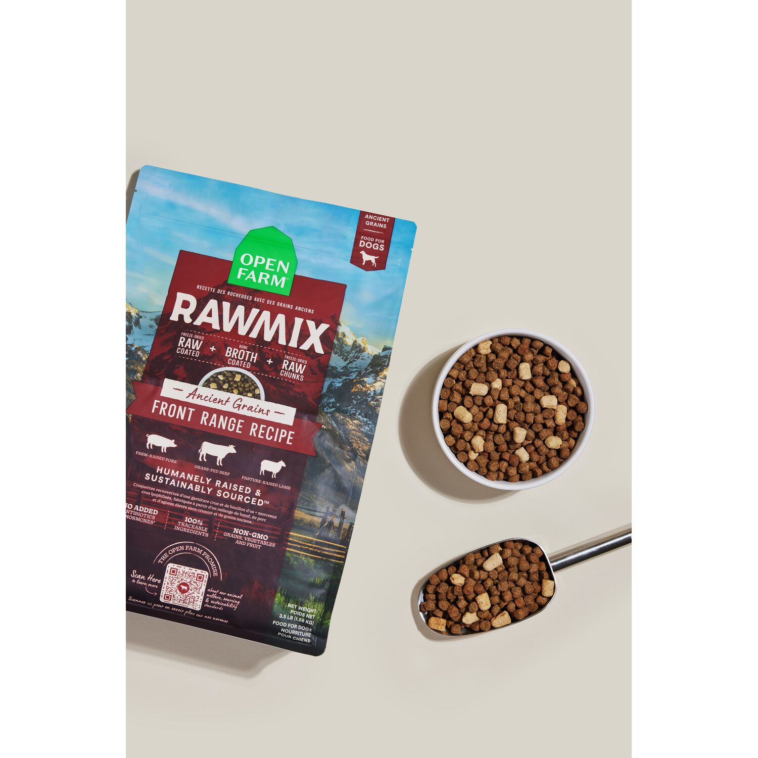 Open Farm Rawmix Front Range Ancient Grains Dog Food, 20Lb | Pet