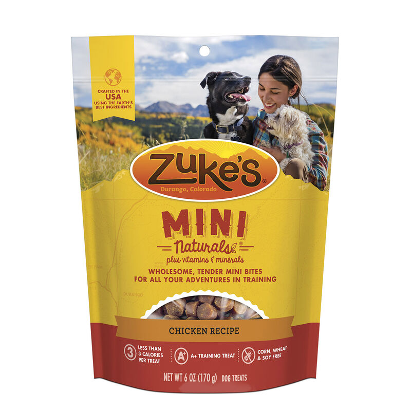Zukes Mini Naturals Chicken Recipe Soft & Chew Dog Treats