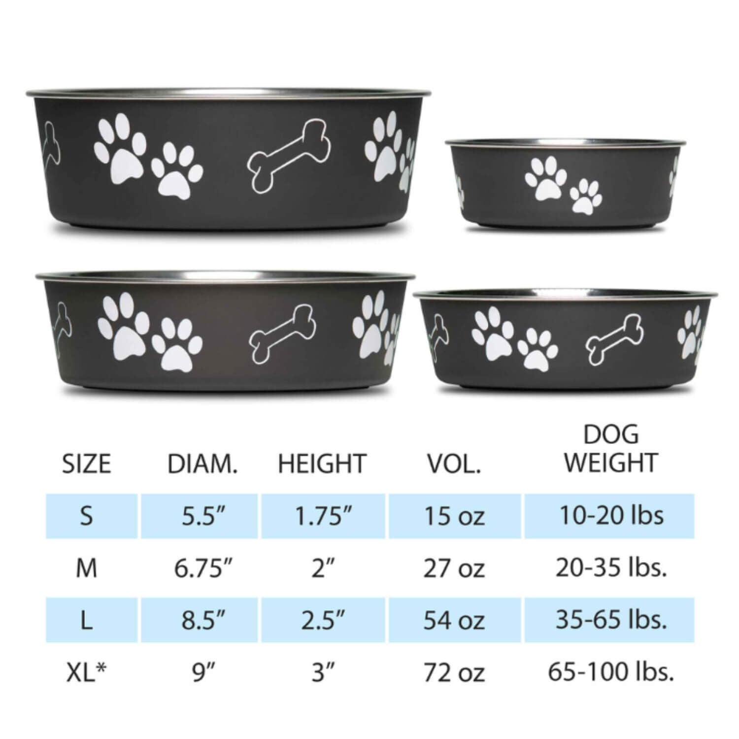 Loving Pets Stainless Steel Bella Dog & Cat Bowl, Espresso