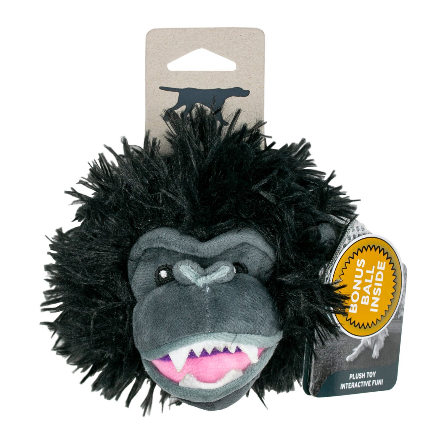 Tall Tails Gorilla 2-In-1 Fetch Ball Dog Toy