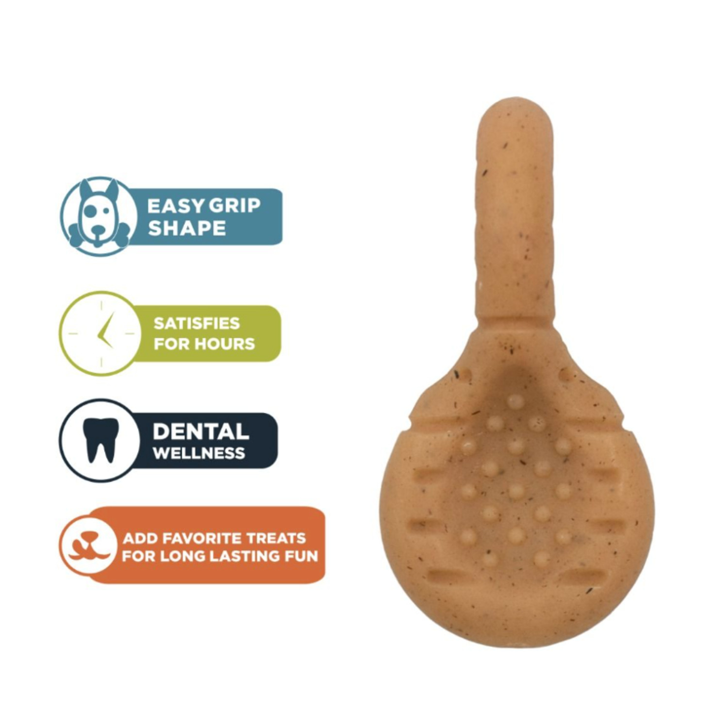 Tall Tails Wobbler Textured Bacon Scented Dog Chew Toy, 5" Small