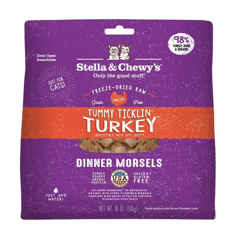 Freeze Dried Raw Tummy Ticklin' Turkey Dinner Morsels Cat Food image number 1