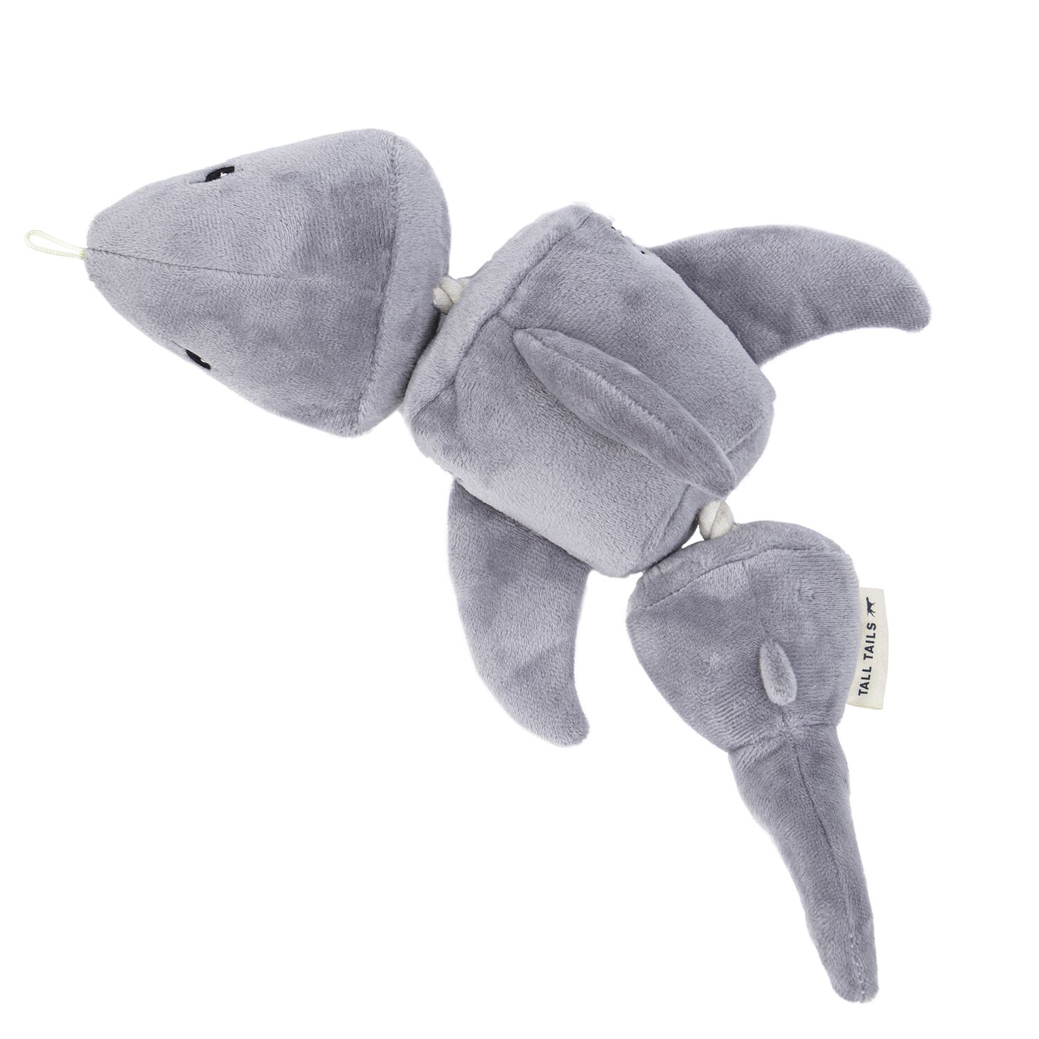 Tall Tails Shark Jointed Shake Play Squeaky Dog Toy, 14-Inch