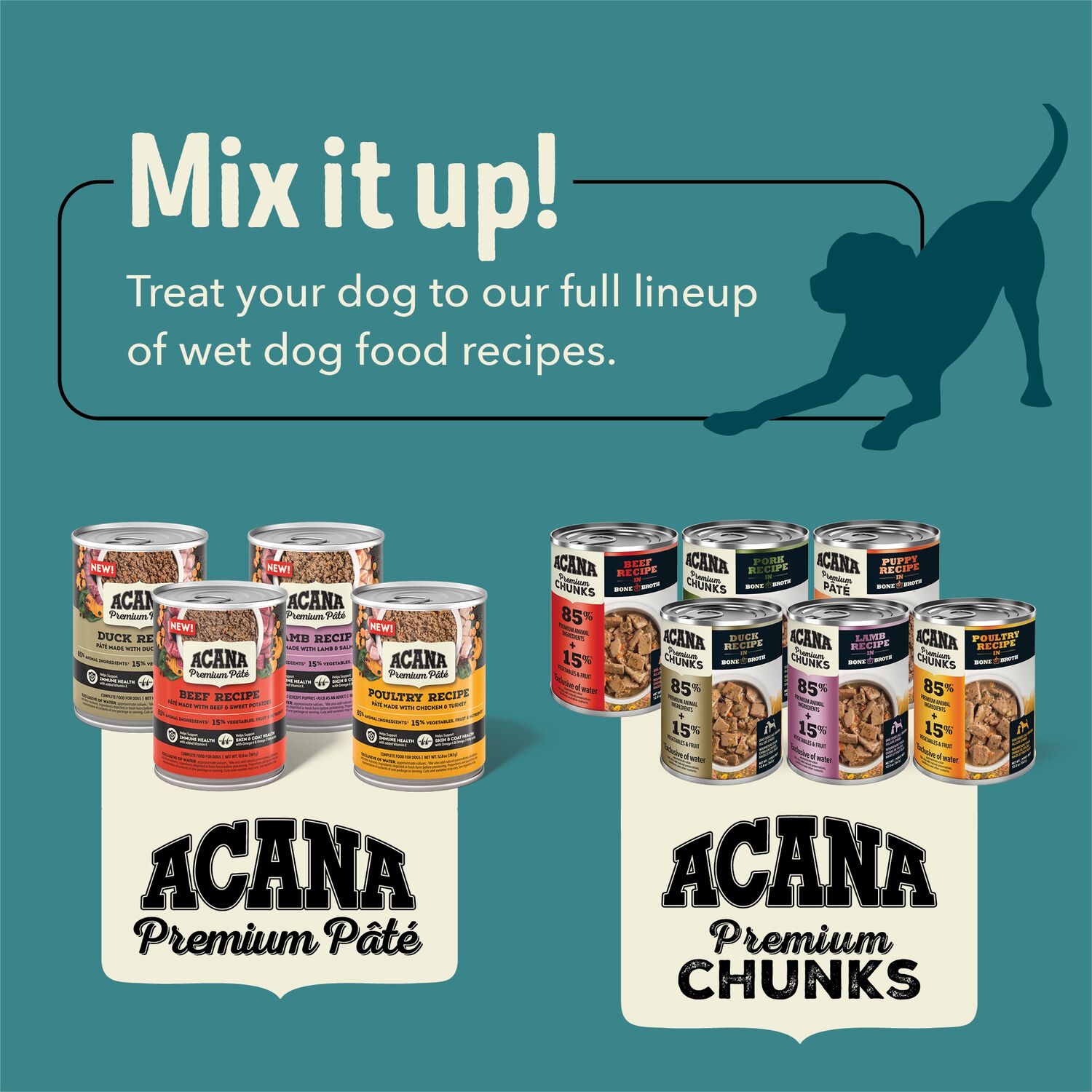 Acana Premium Chunks Poultry Recipe In Bone Broth Wet Dog Food, 12.8-Oz