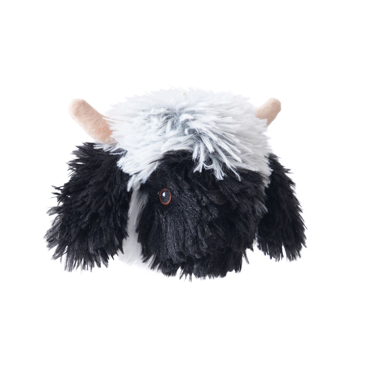 Tall Tails Highland Sheep 2-In-1 Fetch Squeaky Plush Ball Dog Toy, 4-Inch