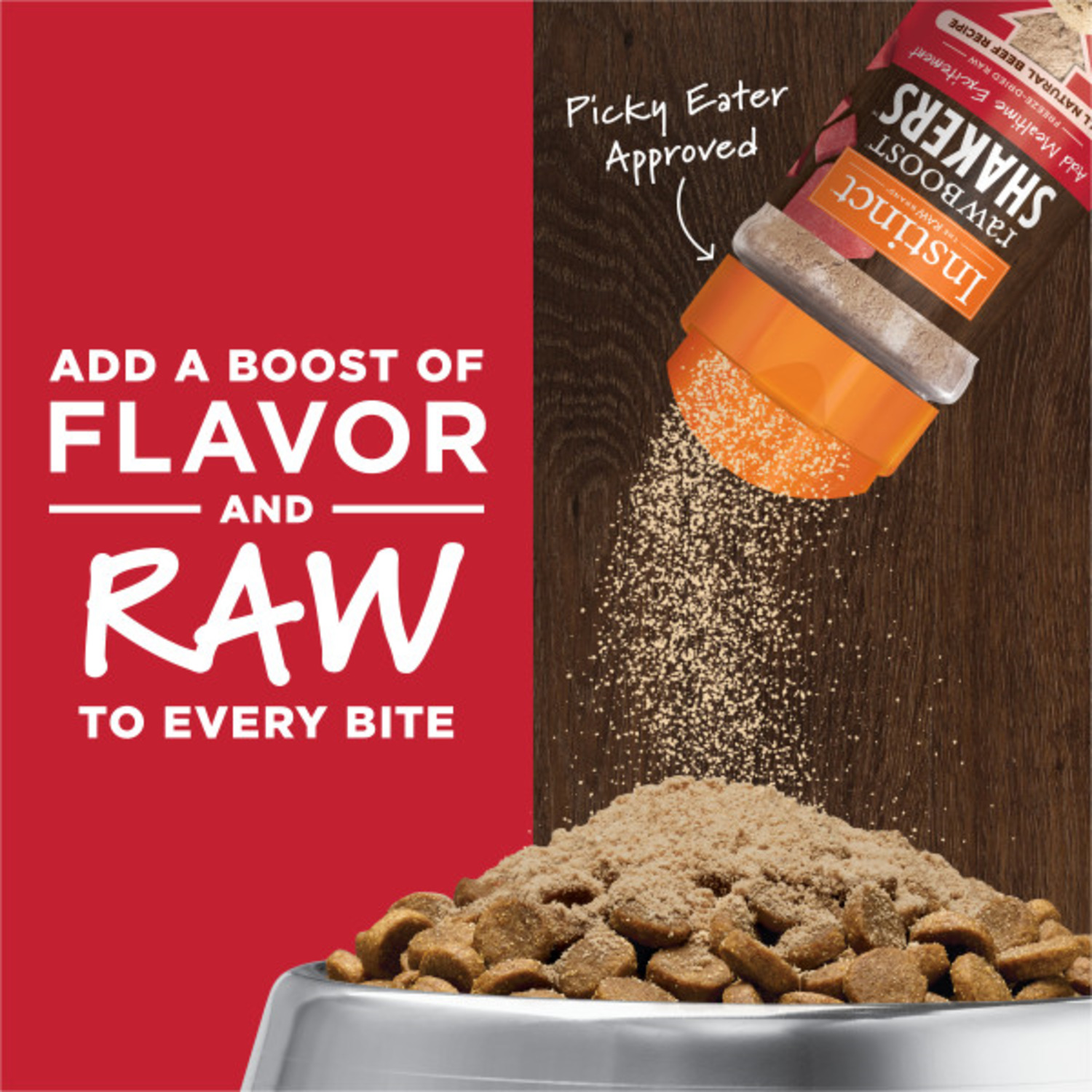 Instinct Raw Boost Shakers Freeze-Dried Beef Dog Food Topper, 5.5Oz