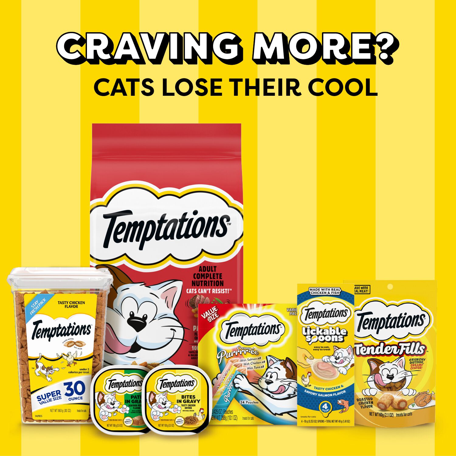 Temptations Classic Salmon Crunchy & Soft Cat Treats, 30-Oz