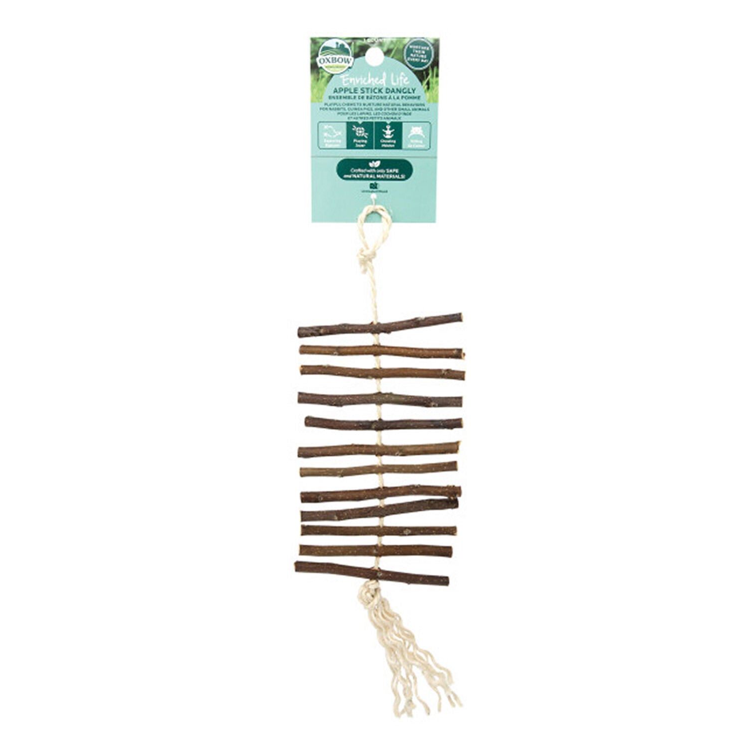 Enriched Life Apple Stick Dangly Toy For Small Animals